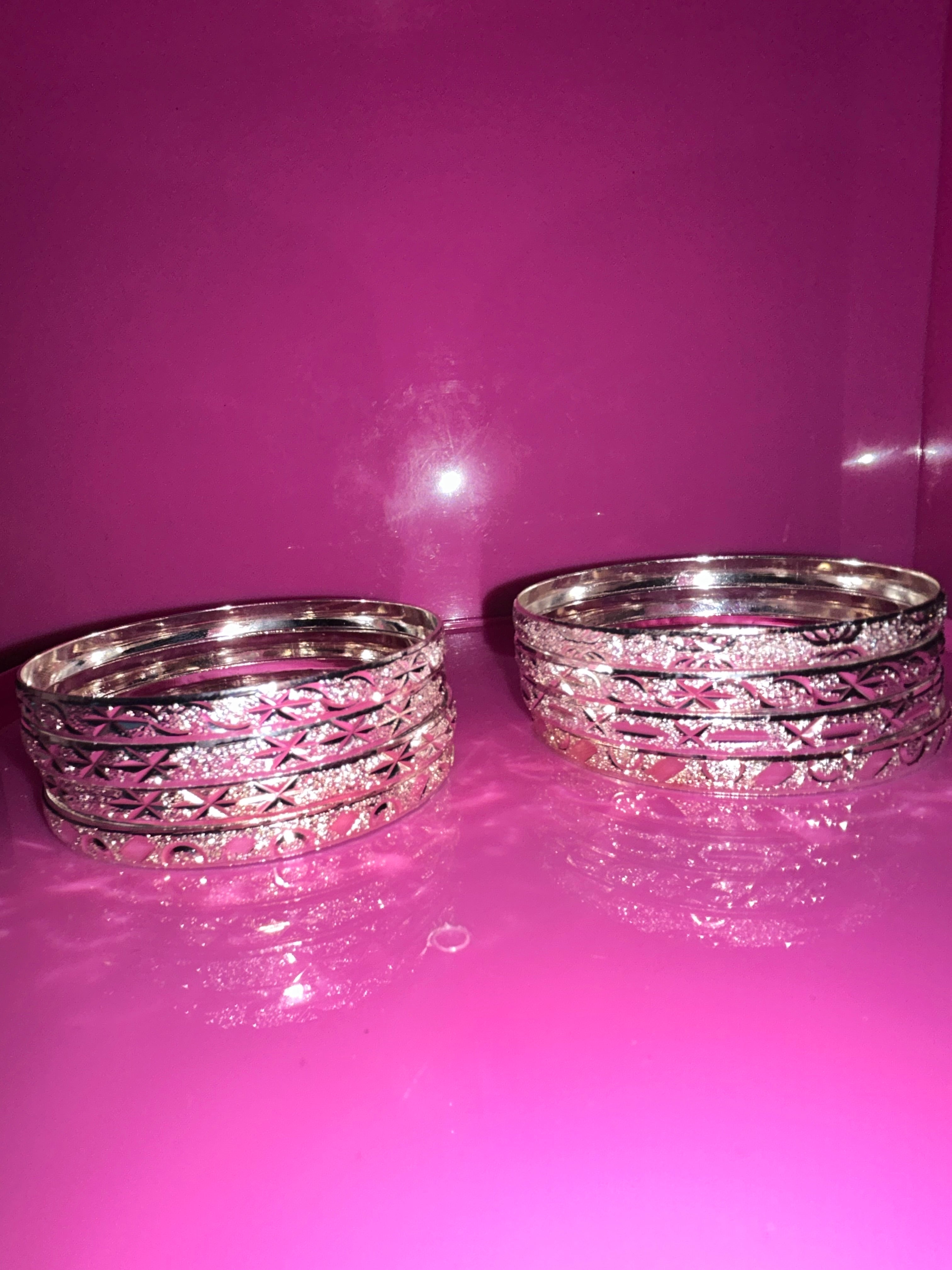 SILVER BANGLE SET