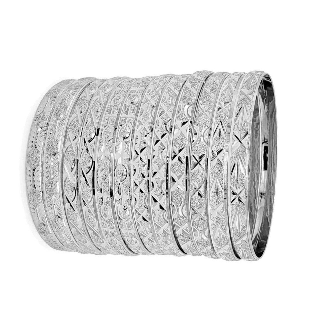 THAT GIRL SILVER BANGLE SET