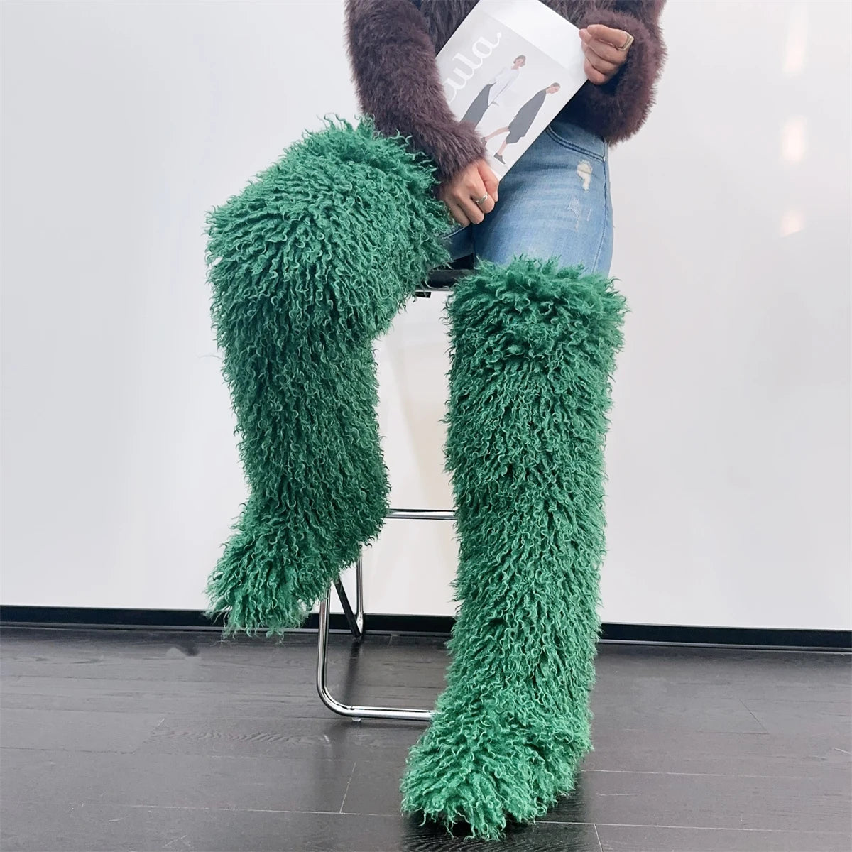 RICH GIRL FAUX FUR BOOTS