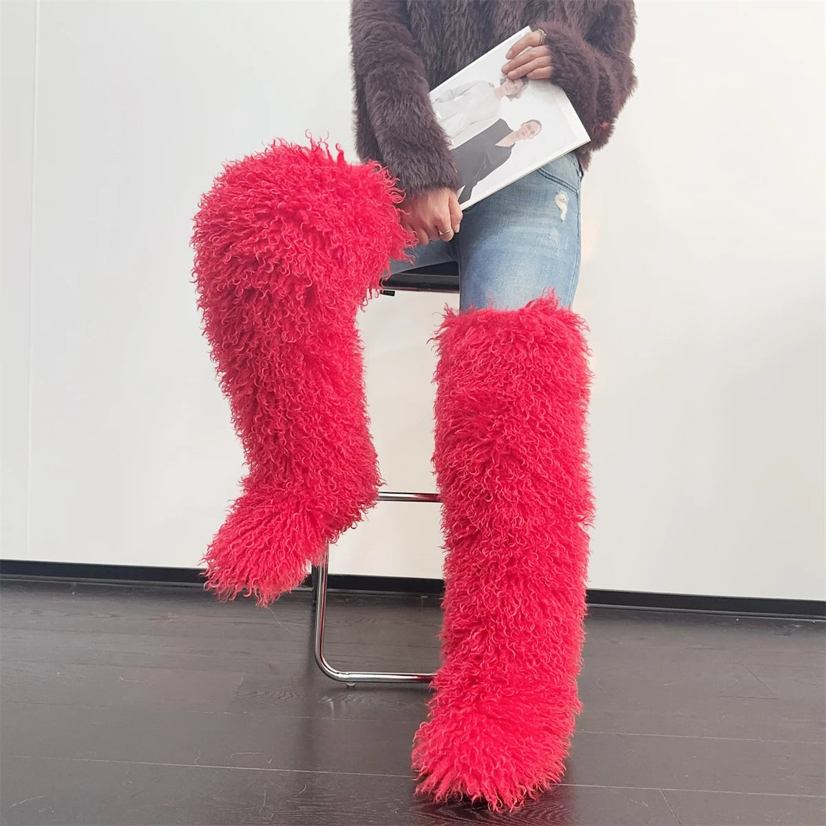 RICH GIRL FAUX FUR BOOTS