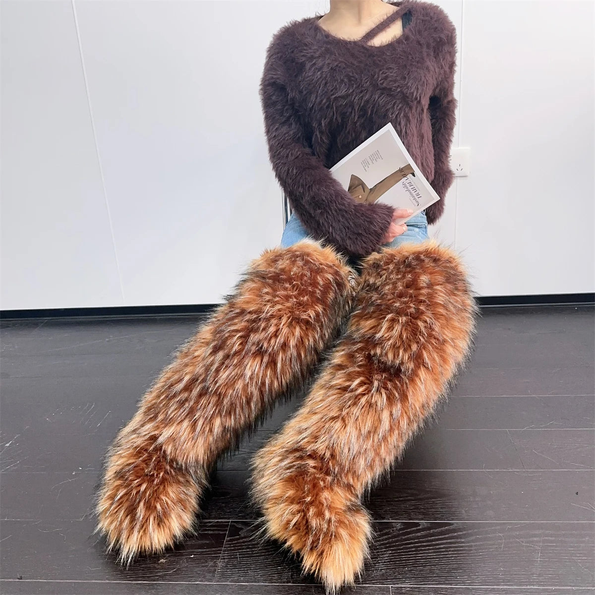 RICH GIRL FAUX FUR BOOTS