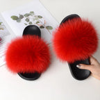 Fox Fur Slippers
