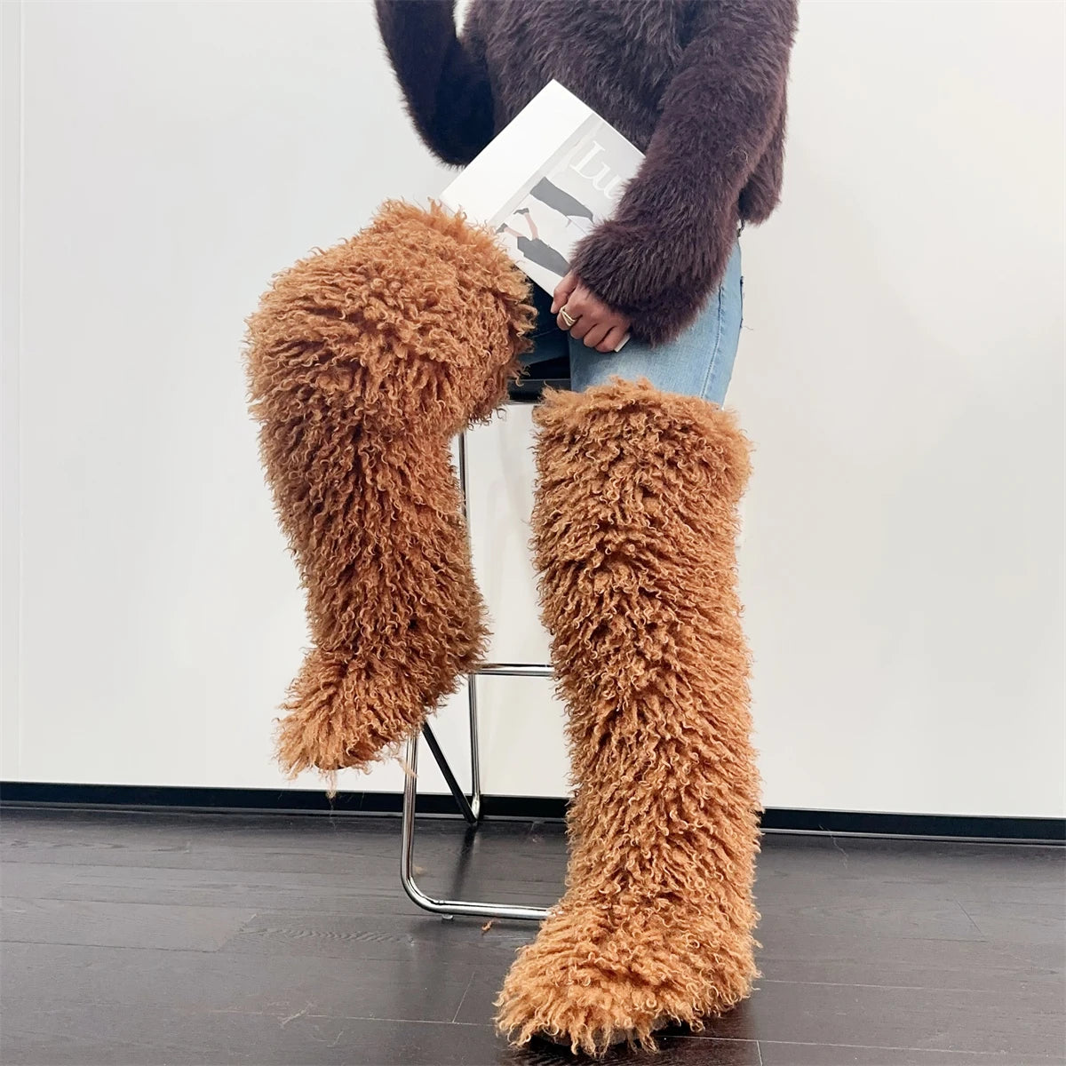 RICH GIRL FAUX FUR BOOTS