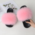 Fox Fur Slippers