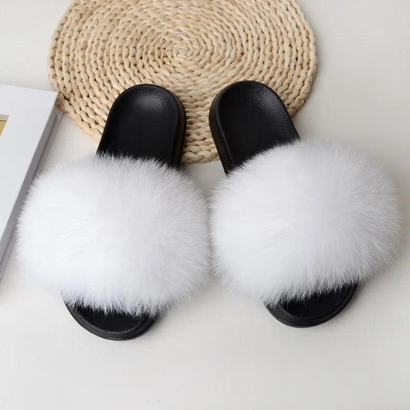 Fox Fur Slippers