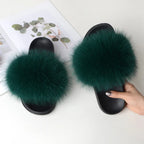 Fox Fur Slippers