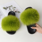 Fox Fur Slippers