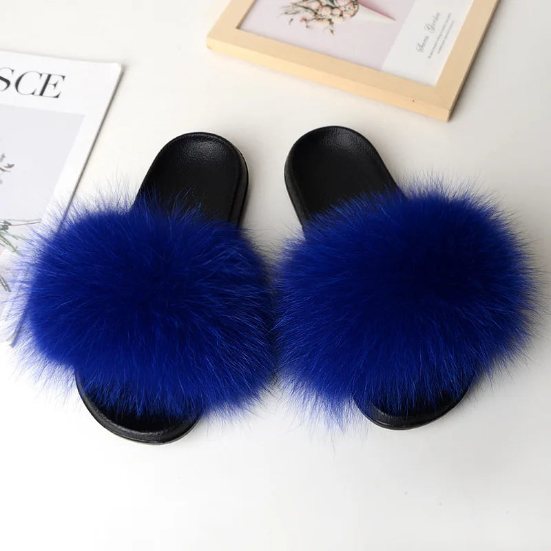Fox Fur Slippers