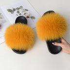 Fox Fur Slippers