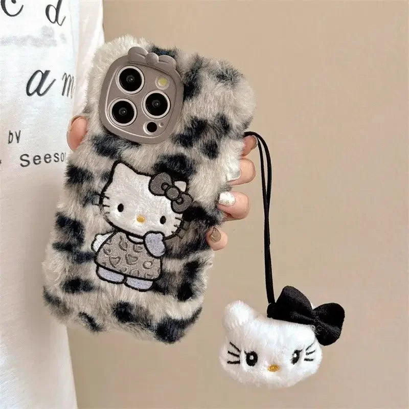 Plush Leopard Kitty Phone Case