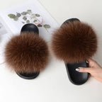 Fox Fur Slippers