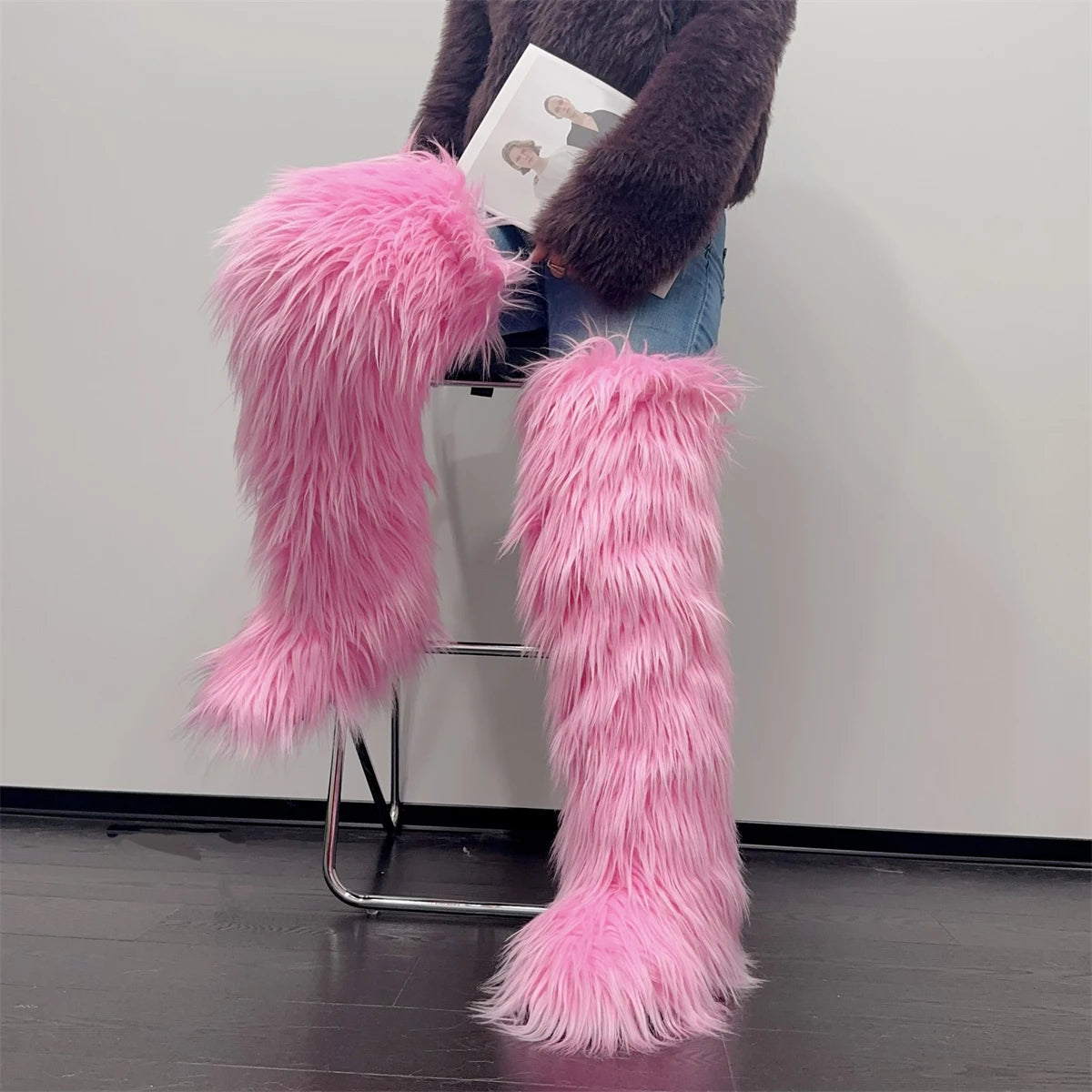 RICH GIRL FAUX FUR BOOTS