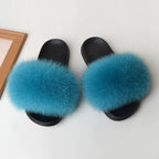 Fox Fur Slippers