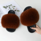 Fox Fur Slippers