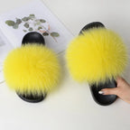Fox Fur Slippers