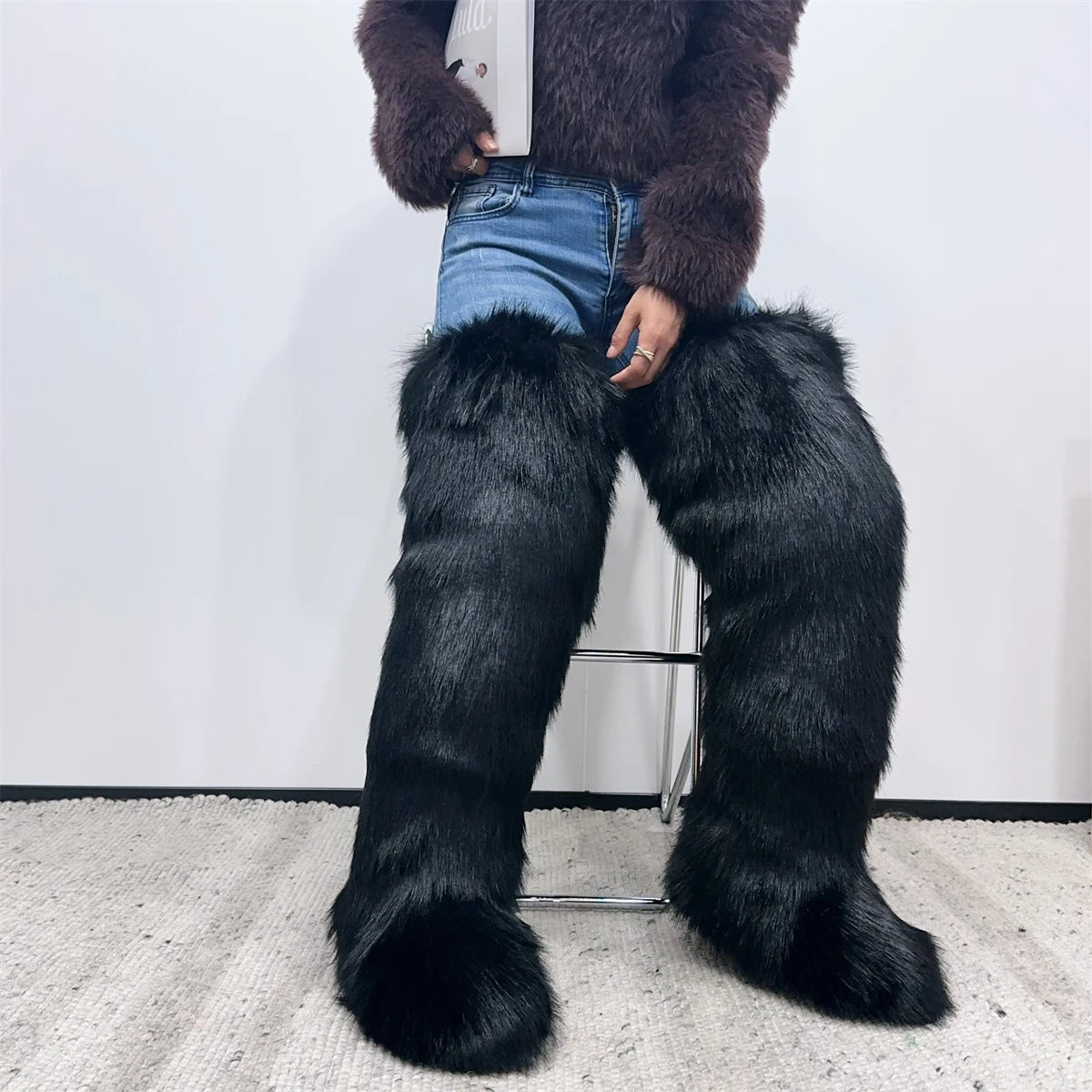RICH GIRL FAUX FUR BOOTS