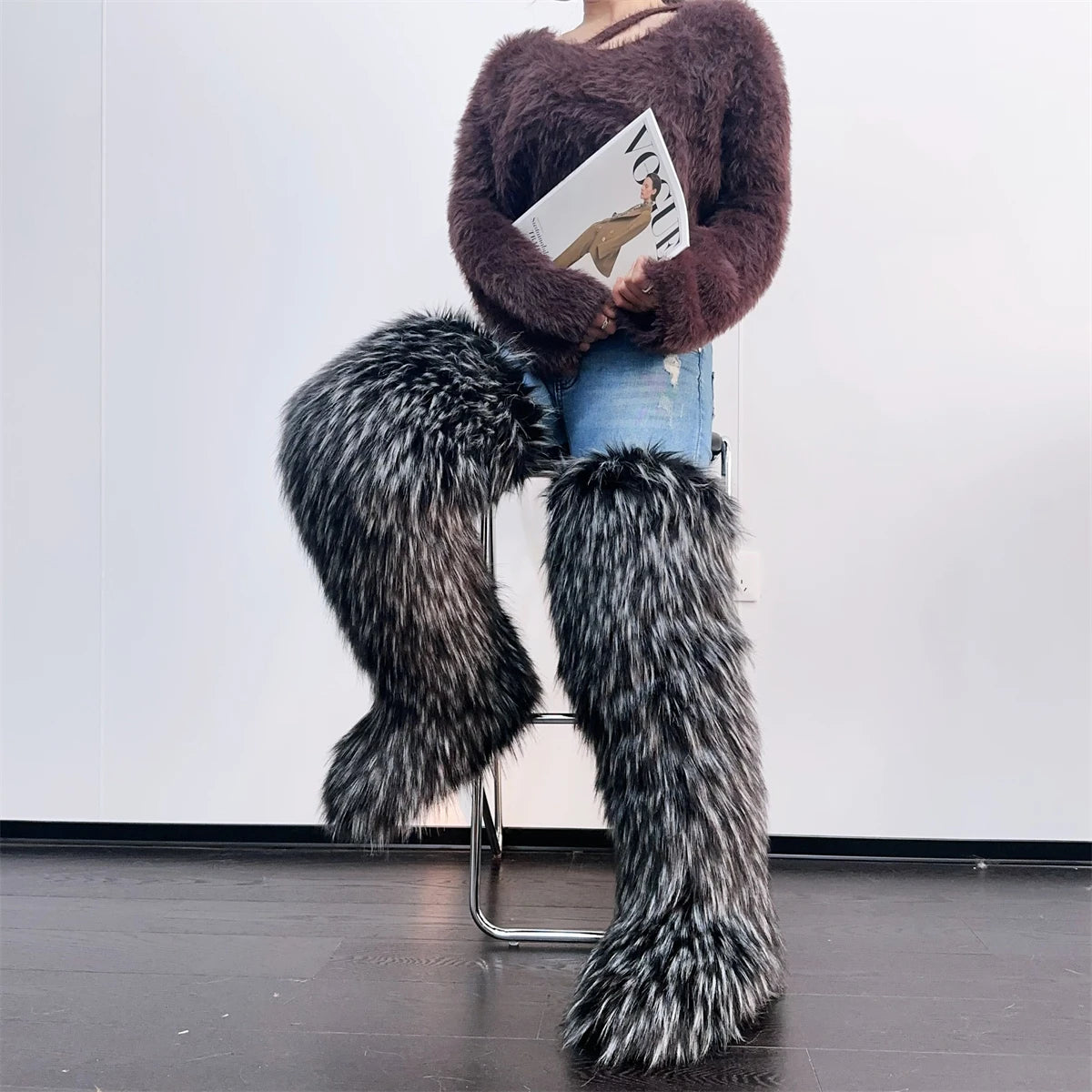 RICH GIRL FAUX FUR BOOTS